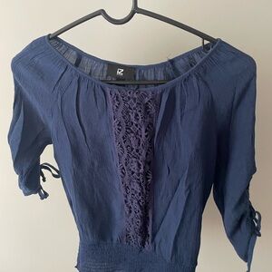 IZ Byer Navy Blue Women's Top